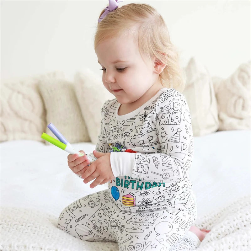 DIY Colorable Pajama Set for Kids - Little West DigiPrints