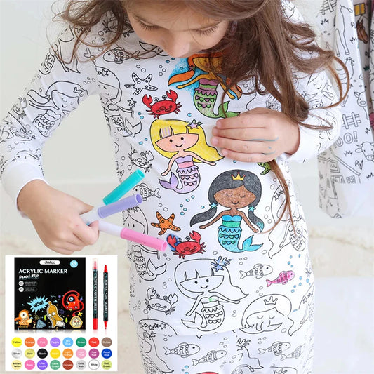 DIY Colorable Pajama Set for Kids - Little West DigiPrints
