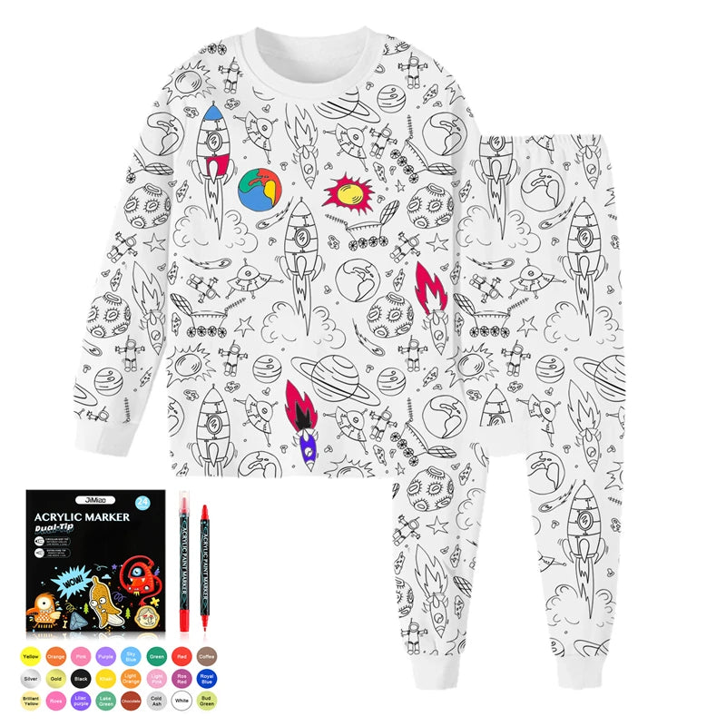 DIY Colorable Pajama Set for Kids - Little West DigiPrints