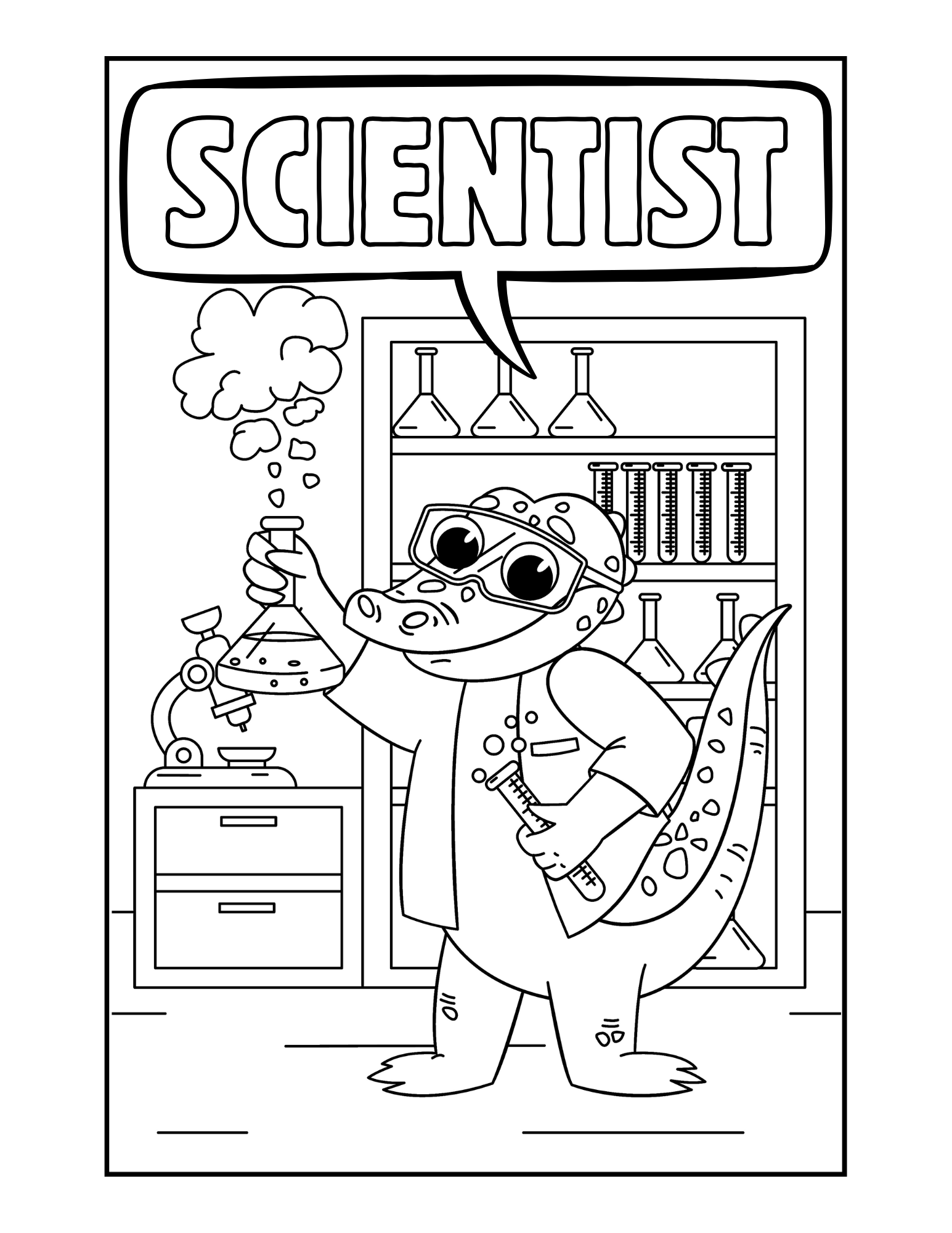 Gator's on the Job! JUMBO Coloring Book - Little West DigiPrints