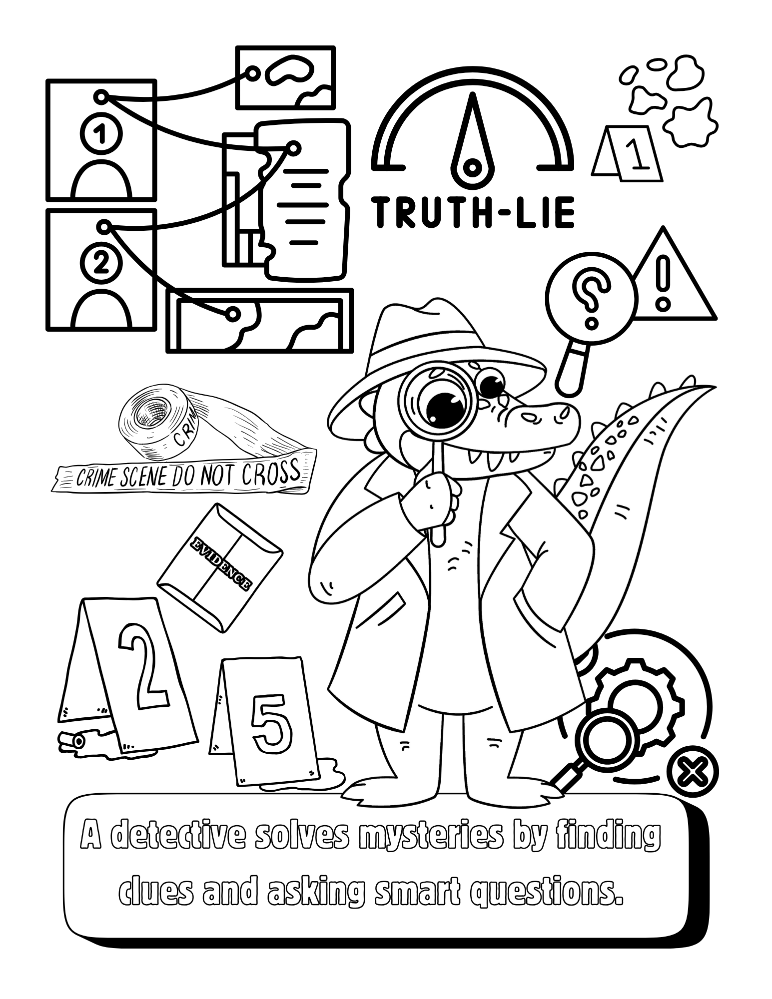 Gator's on the Job! JUMBO Coloring Book - Little West DigiPrints