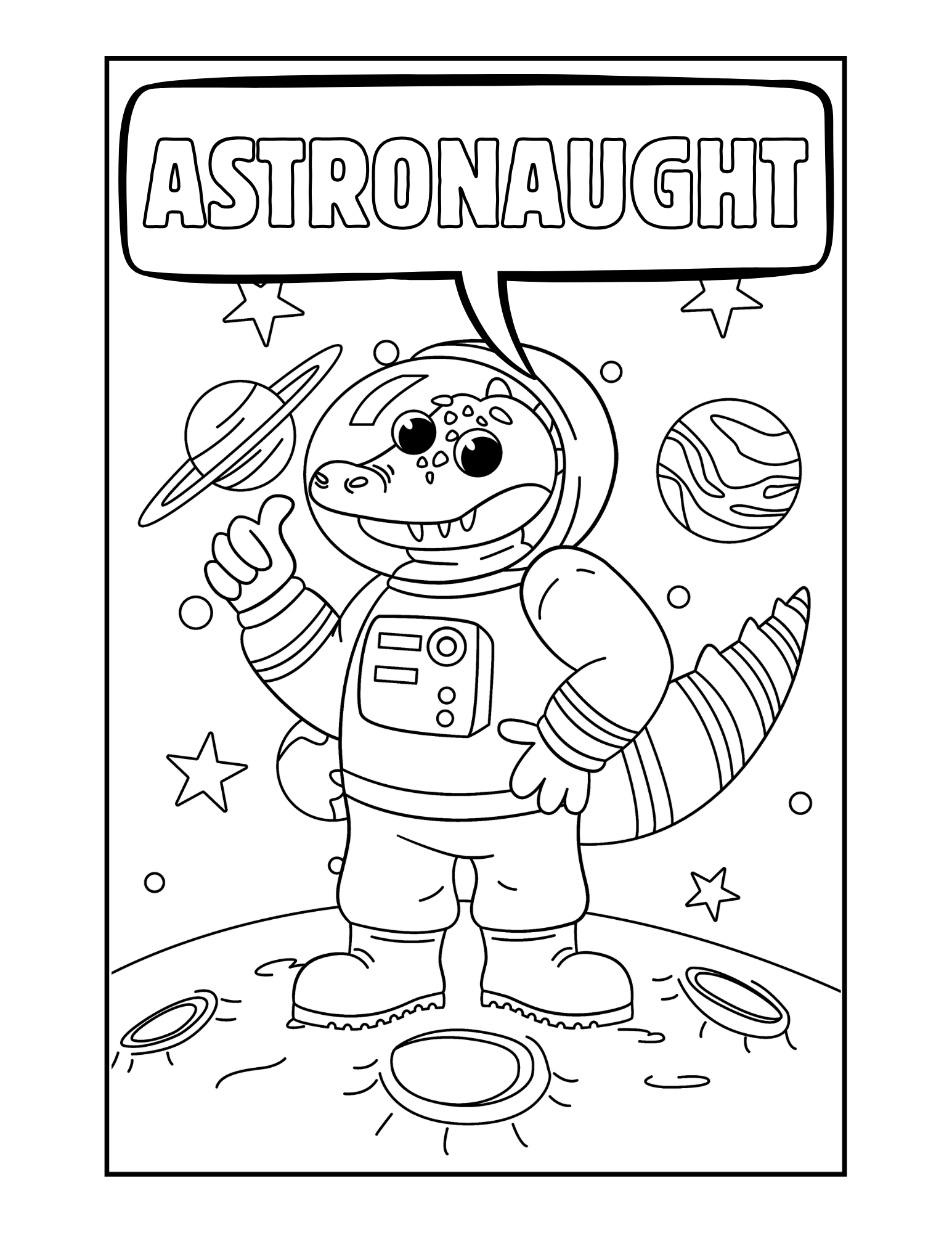 Gator's on the Job! JUMBO Coloring Book - Little West DigiPrints